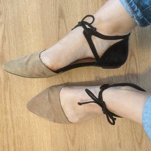 Jeffrey Campbell Enamored Two Piece Lace Up Flats